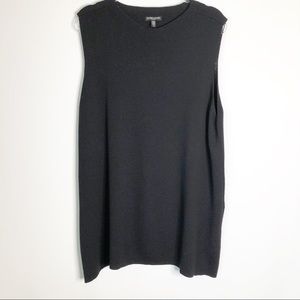 Eileen Fisher Black Sleeveless 3X Tunic Dress